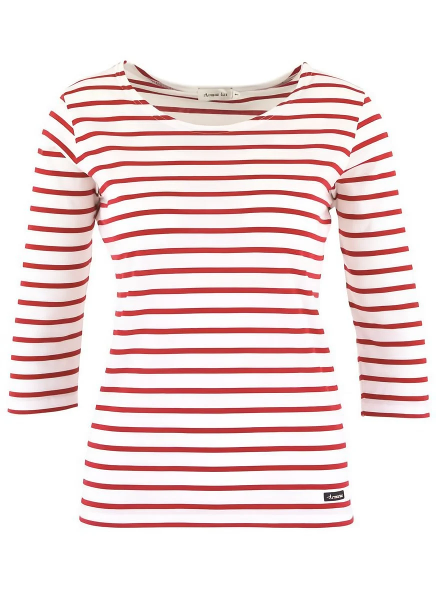 Armor Lux AM225 Cap Coz Breton Shirt Dames – Blanc/Braise
