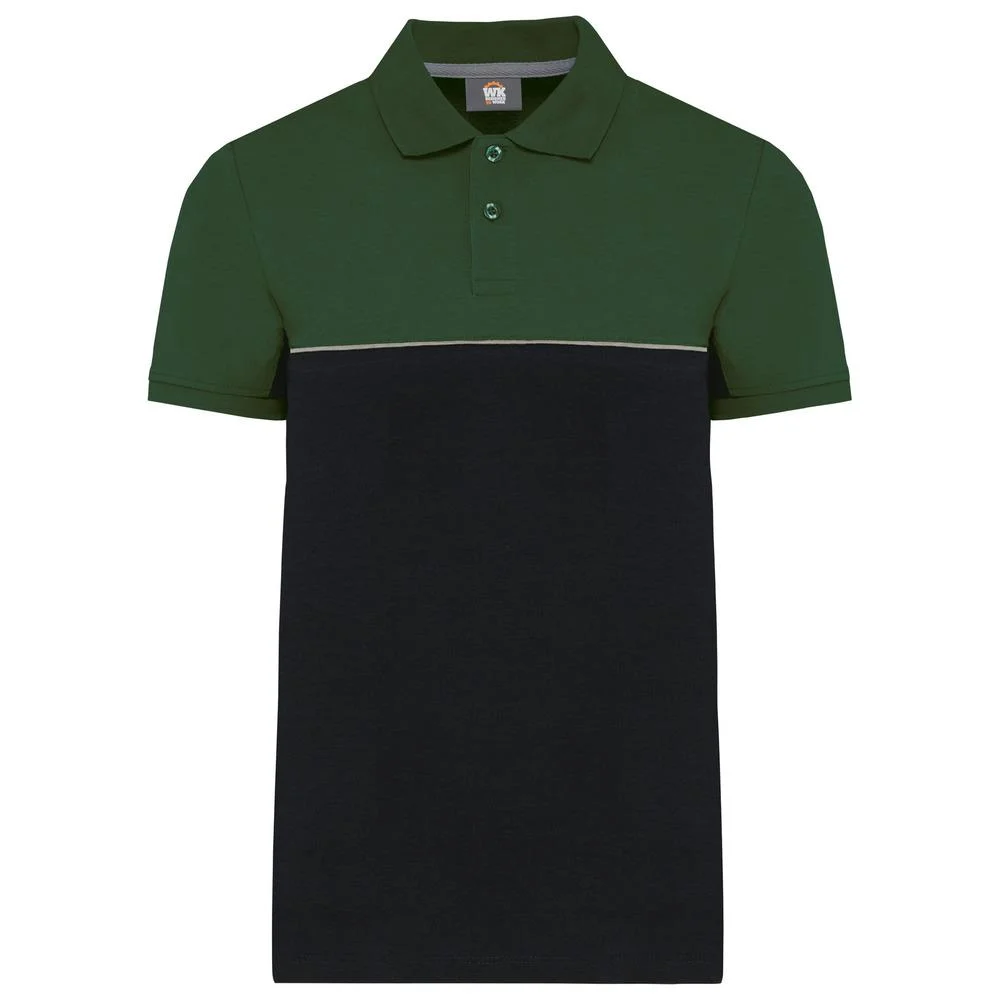 WK. Designed To Work WK210 Polo – Zwart/Bosgroen