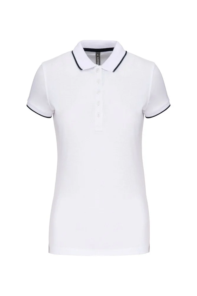 Kariban K252 Polo Dames – Wit / Navy / Wit
