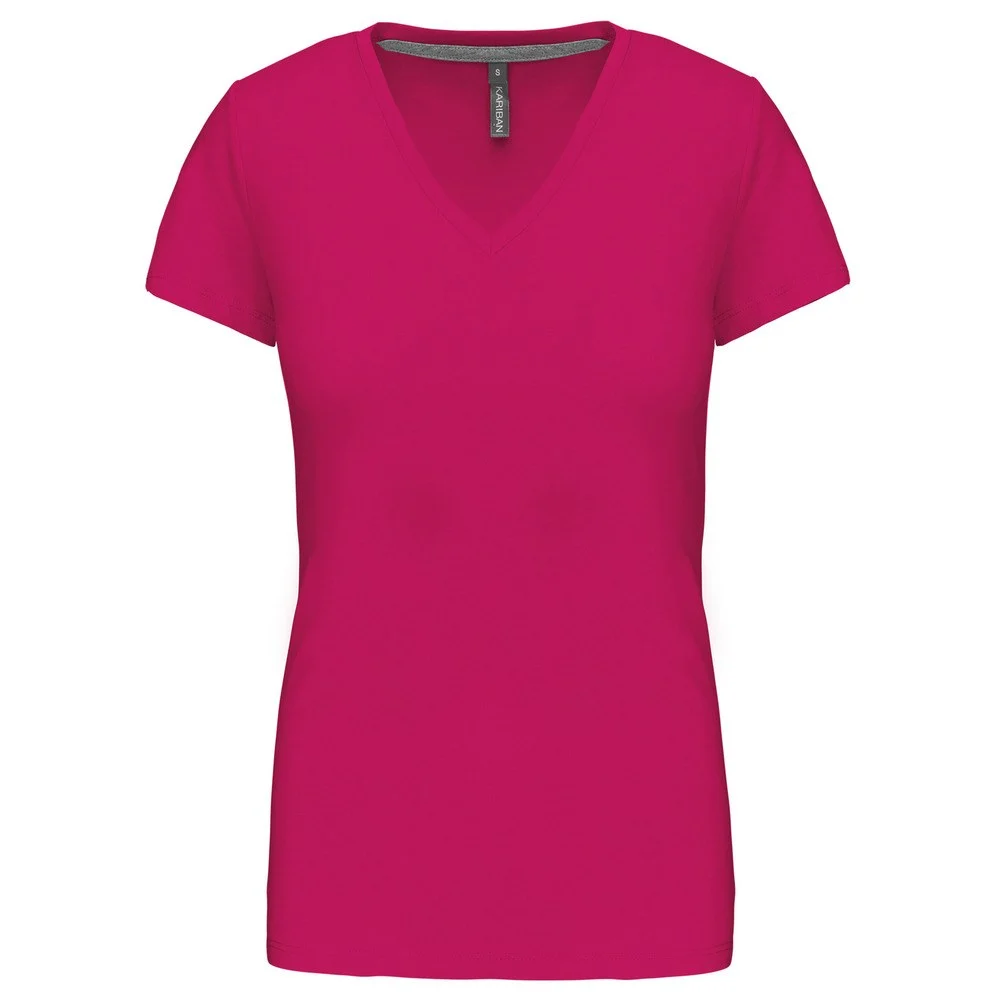 Kariban K381 T-shirt V-hals Dames – Fuchsia