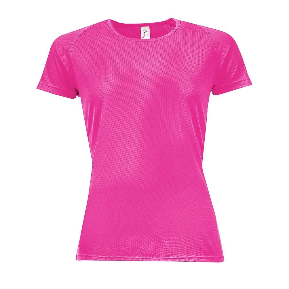 SOL'S 01159 Sport Raglan T-shirt Dames – Roze fluo 2