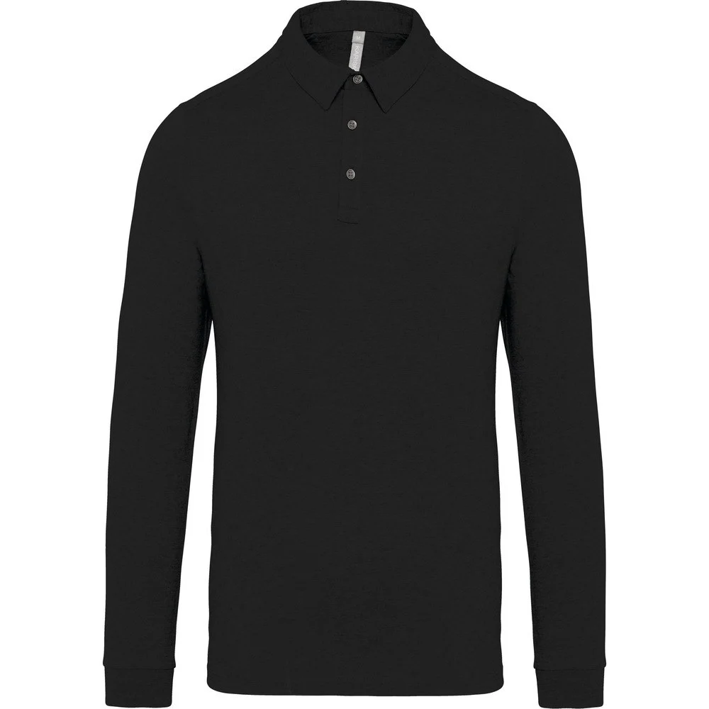 Kariban K264 Polo Lange Mouwen Heren – Zwart