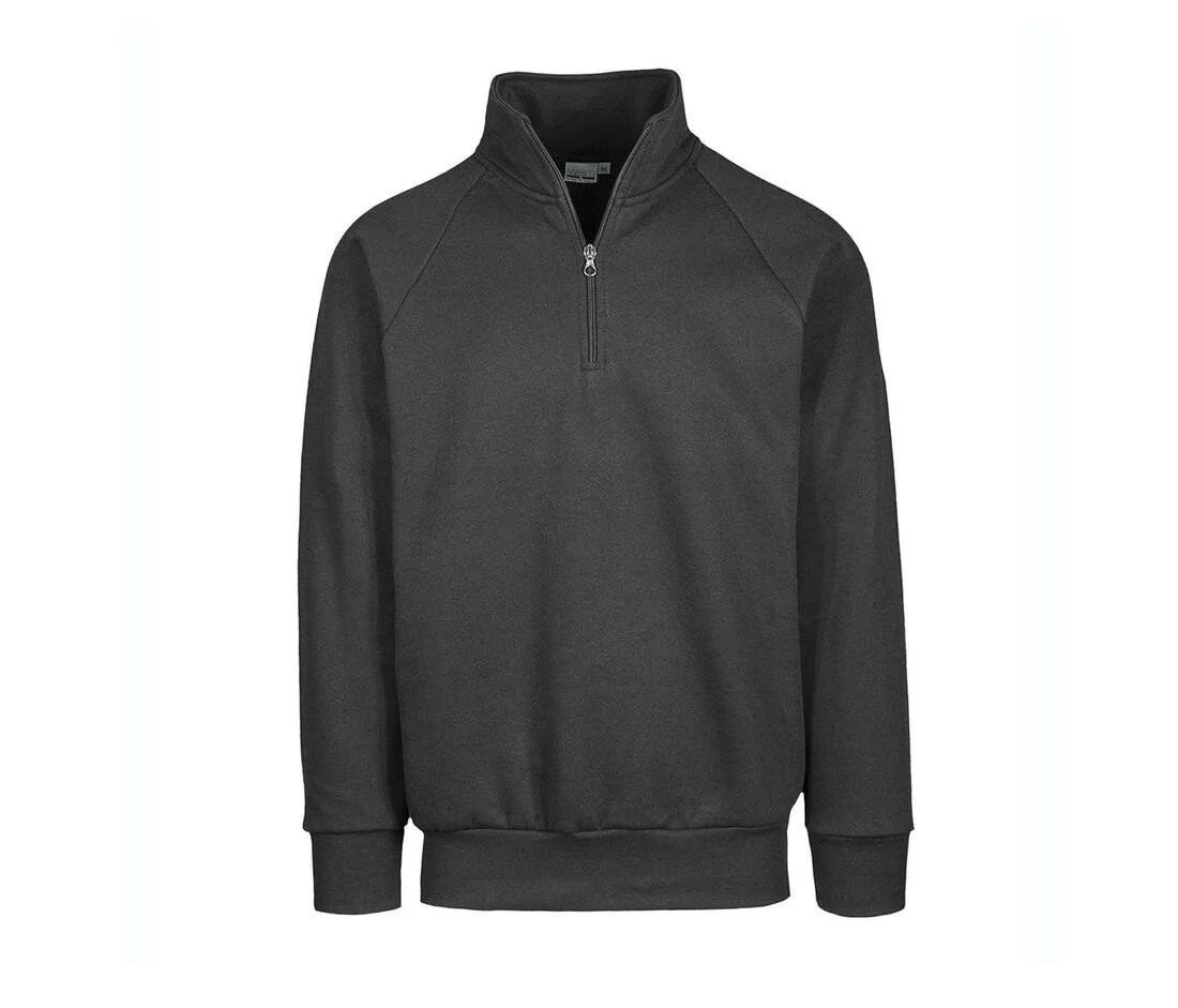 VESTI IT503 Sweater met Ritskraag – Dark Grey