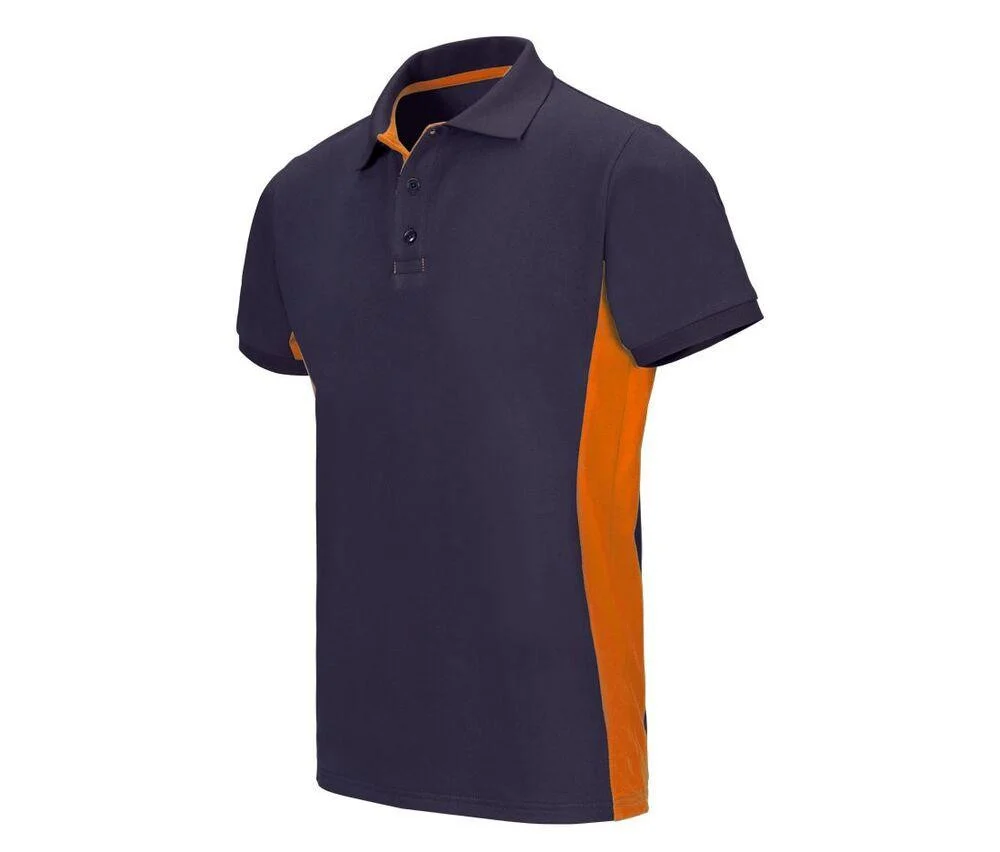 Velilla V5504 Tweekleurige Polo – Navy / Orange