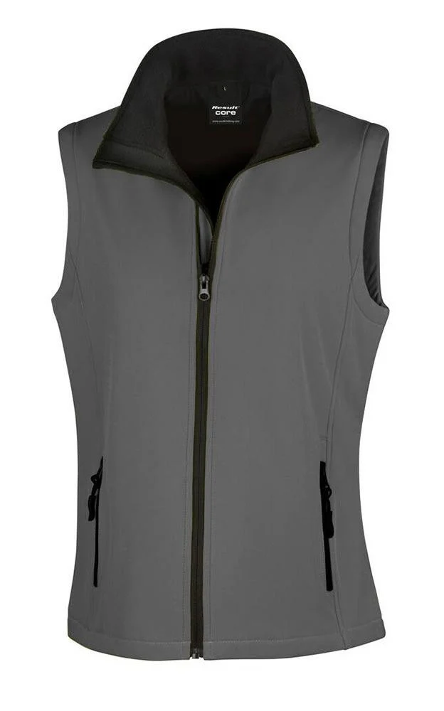 Result R232F Core Softshell Bodywarmer Dames – Charcoal/ Black