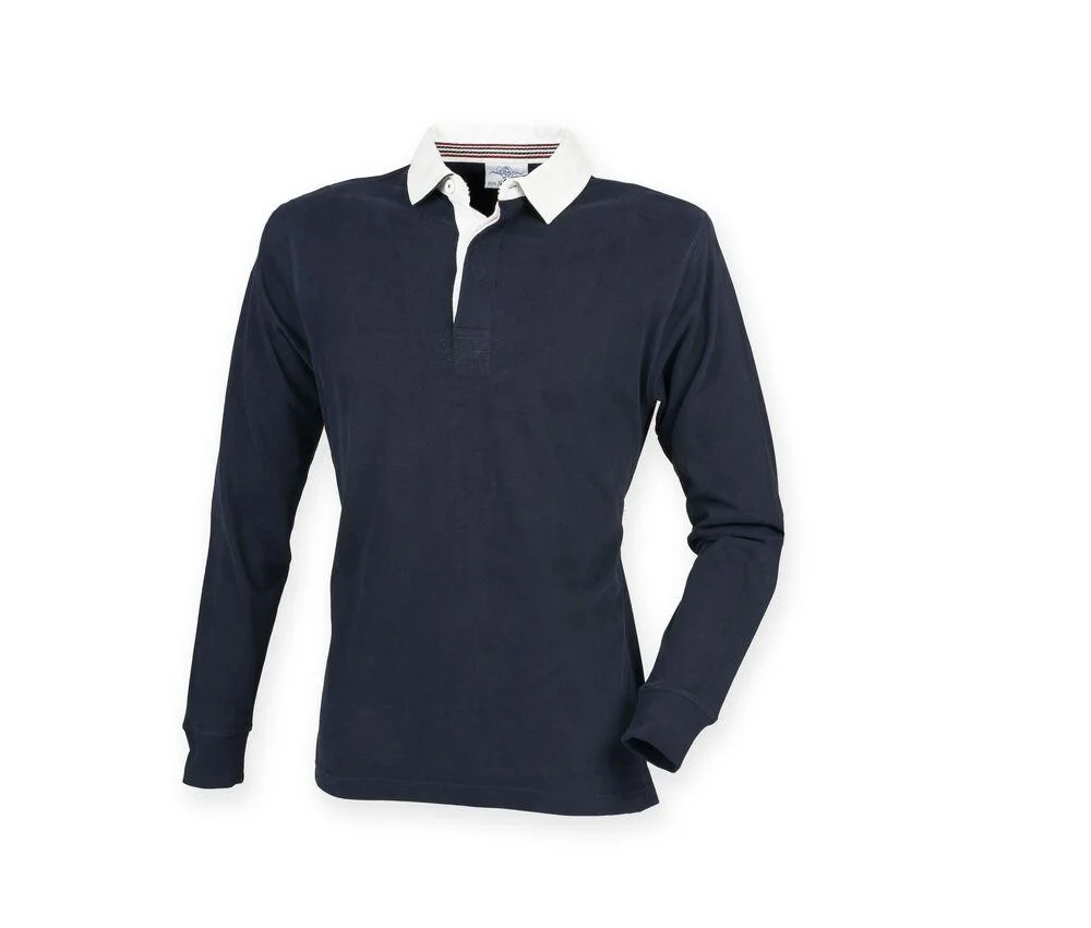 Front Row FR104 Premium Superfit Rugbyshirt Heren – Navy