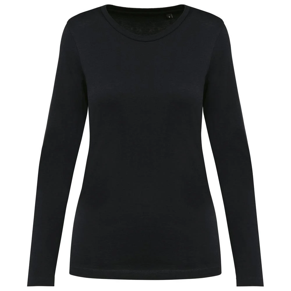 Kariban PK303 T-shirt Lange Mouwen Dames – Zwart