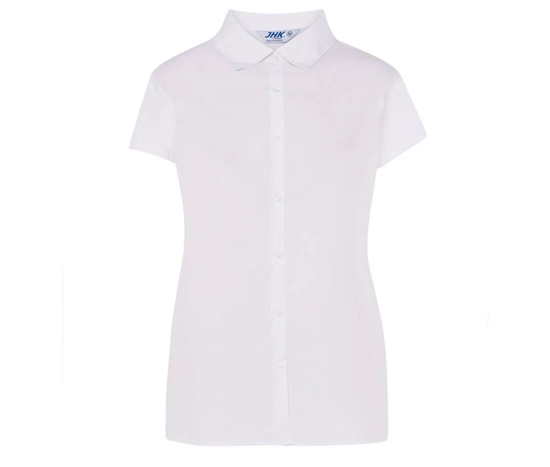 JHK JK616 Werkhemd Korte Mouwen Dames – White