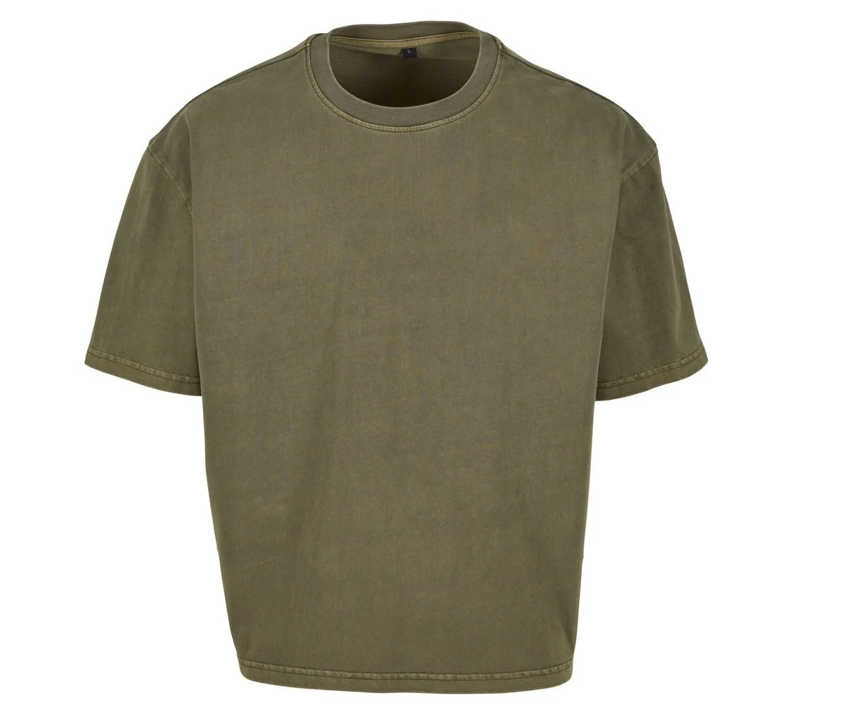 Build Your Brand BY435 Oversized Vintage Cropped T-shirt – Warm Khaki
