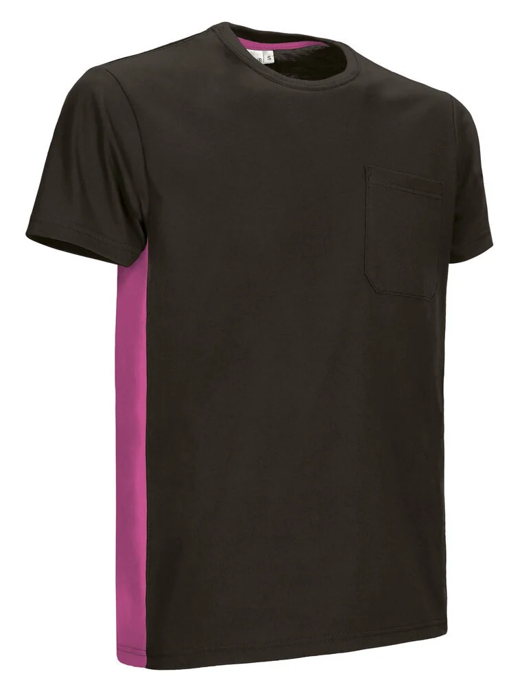 Valento CAVATHU Thunder T-shirt – black-magenta pink