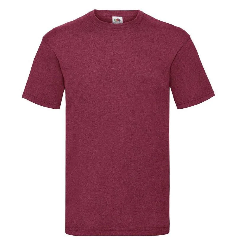 Fruit of the Loom SC230 Katoenen T-shirt – Vintage Heather Red