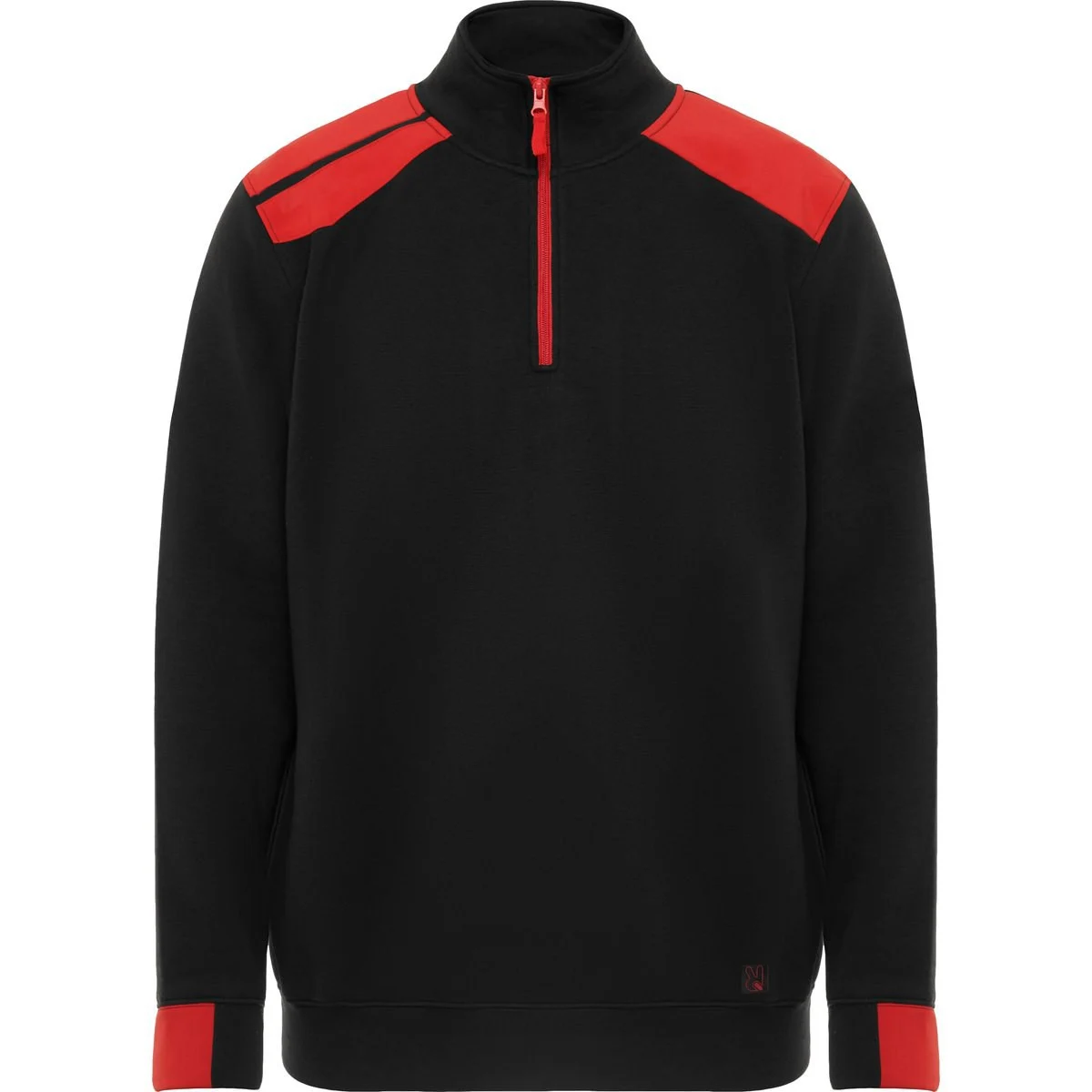 Roly SU8413 Maverick Sweater met Halve Rits – Black/Red