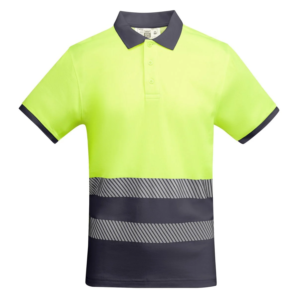Roly HV9318 Atrio Poloshirt Hoge Zichtbaarheid – LOOD/FLUOR GEEL
