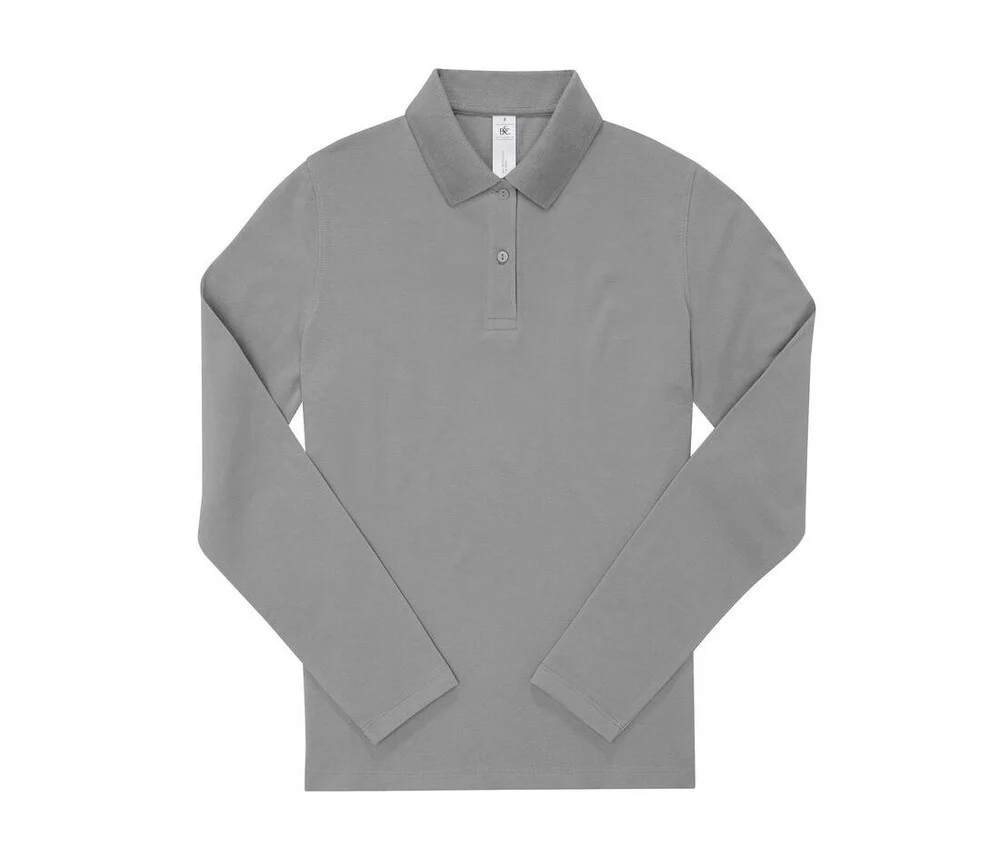 B&C BCW464 210 Polo Lange Mouwen Dames – Sport Grey