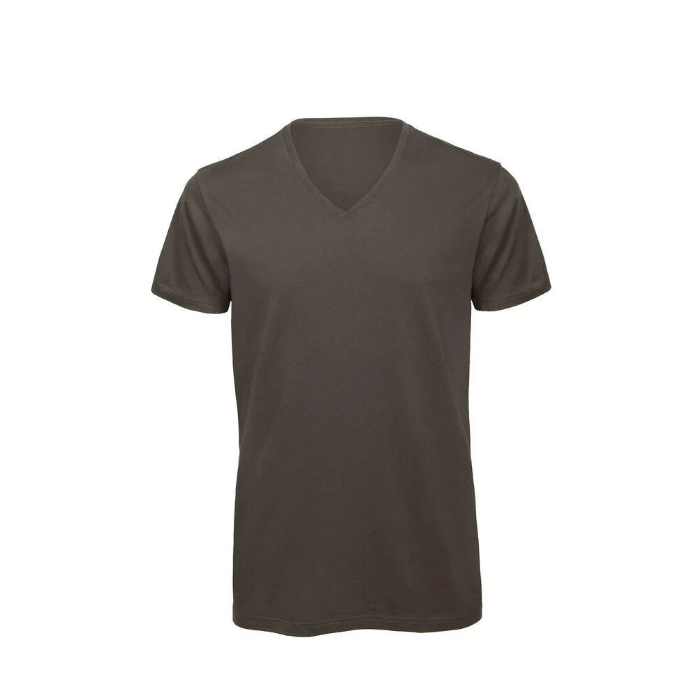 B&C BC044 TM044 V-hals T-shirt Heren – Kaki