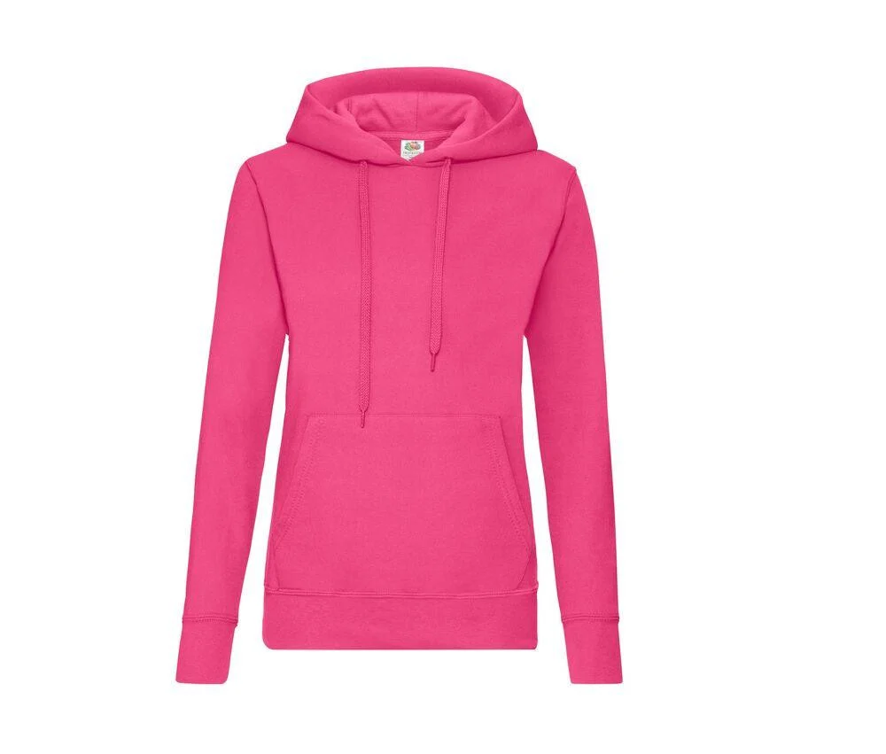 Fruit of the Loom SC269 Dames Hoodie Fuchsia