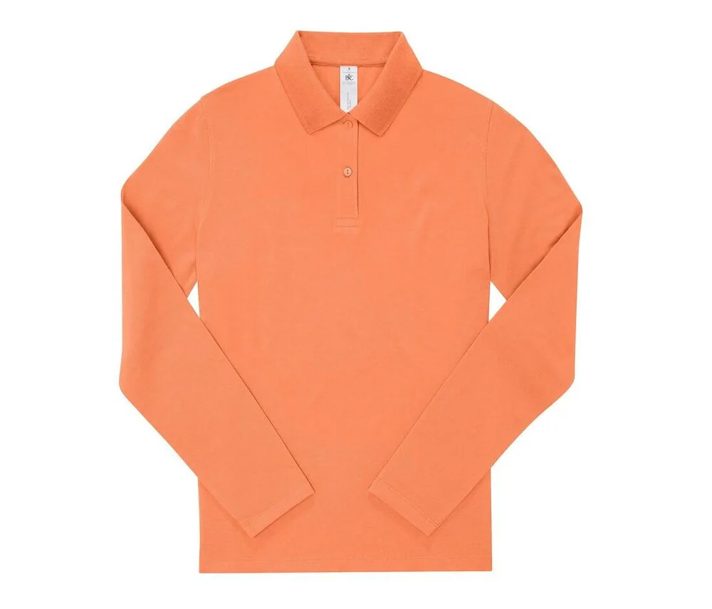 B&C BCW464 210 Polo Lange Mouwen Dames – Amalfi Coral