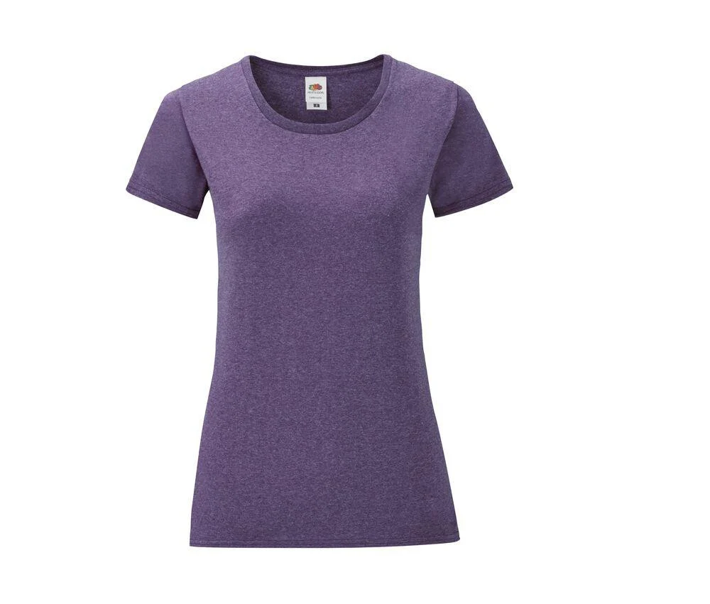 Fruit of the Loom SC151 Iconic T-shirt Dames – Heather Purple