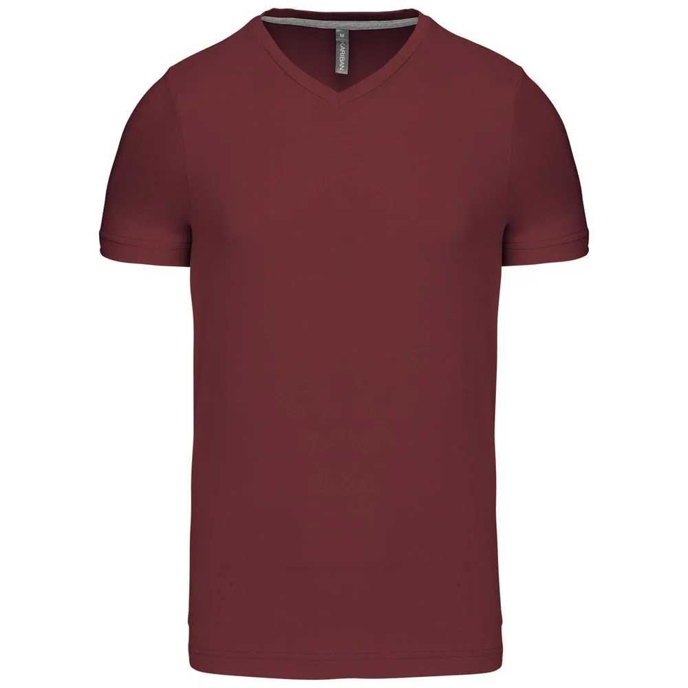 Kariban K357 T-shirt V-hals Heren – Wijn