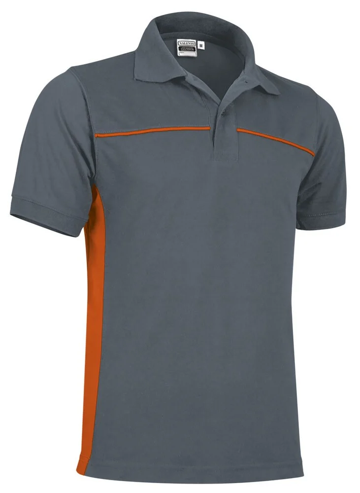 Valento POVATHU Thunder Polo – cement grey-party orange