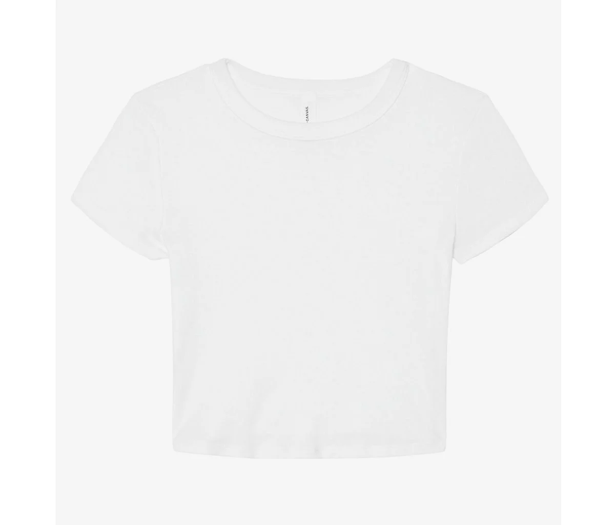 Bella+Canvas BE1010 Cropped T-shirt Dames – Solid White Blend