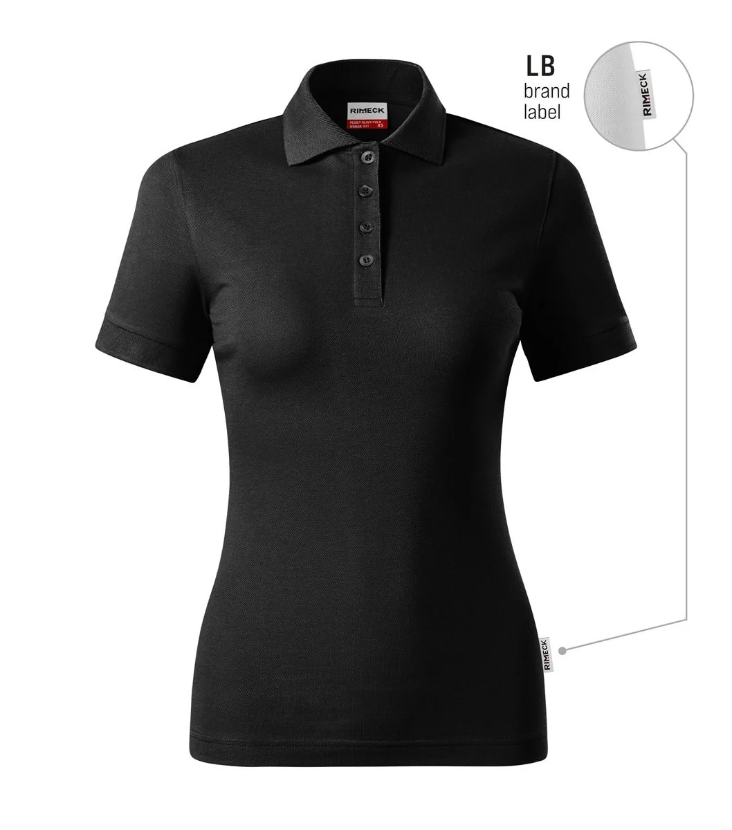 Rimeck R21 Heavy Polo – zwart 01 (merklabel)