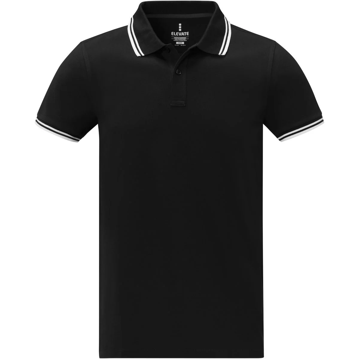 Elevate 38108 Amarago Polo Heren – Effen zwart