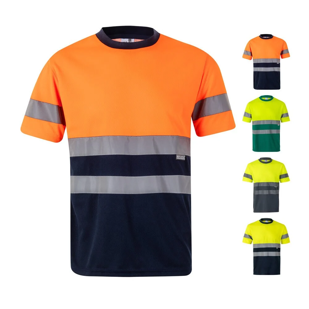 Velilla 36093 Sport Tweekleurig T-shirt – Grijs/Geel