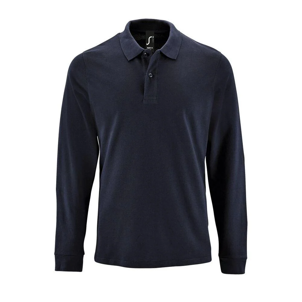 SOL'S 02087 Perfect Polo Lange Mouwen Heren – Franse marine