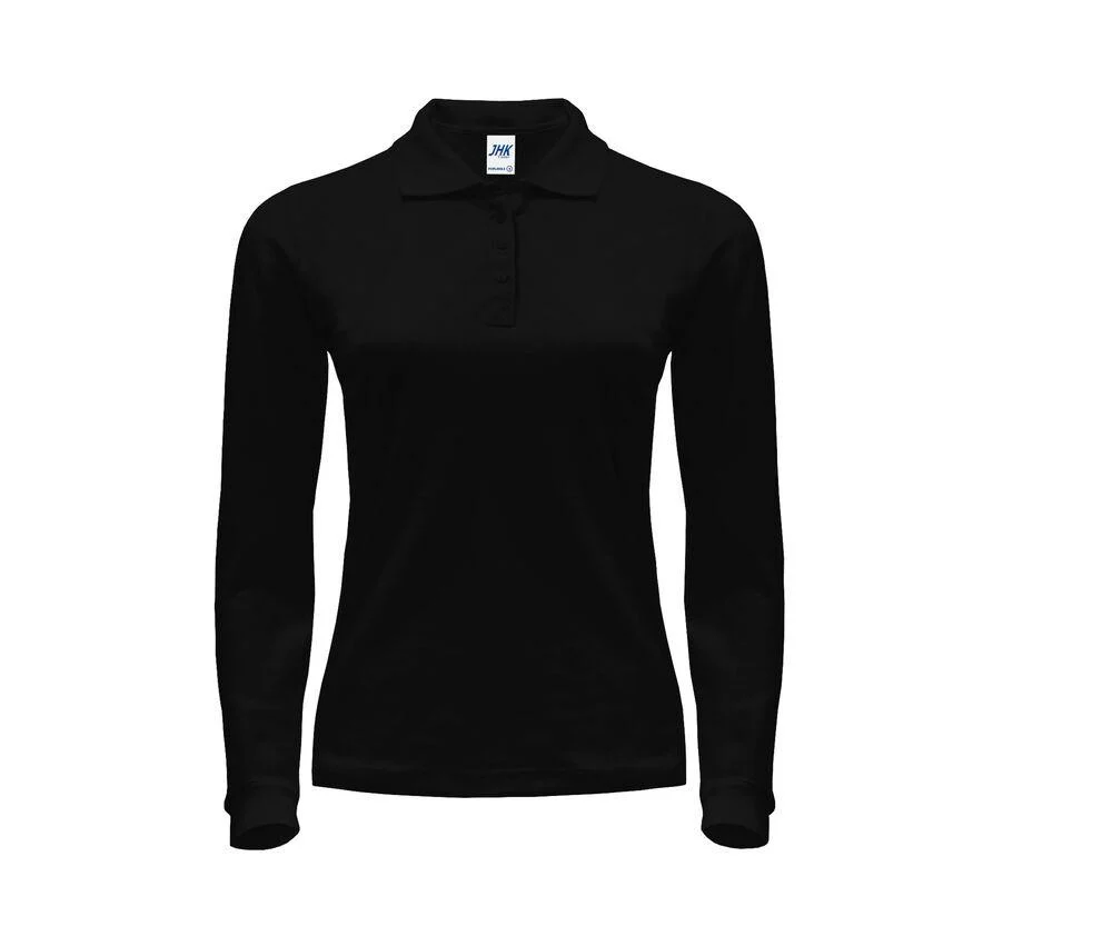 JHK JK216 200 Polo Lange Mouwen Dames – Black