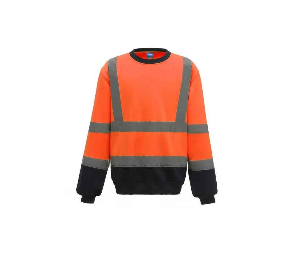 Yoko YK510 Sweater Hoge Zichtbaarheid – Hi Vis Orange/Navy
