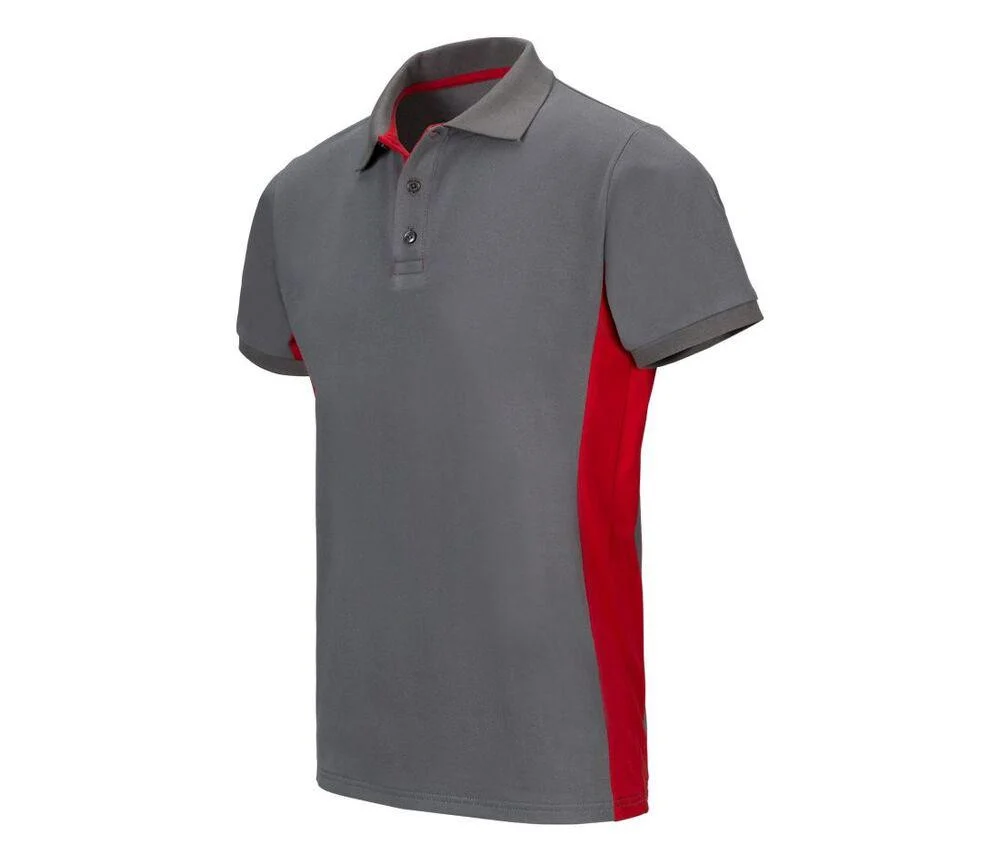 Velilla V5504 Tweekleurige Polo – Grey/Red