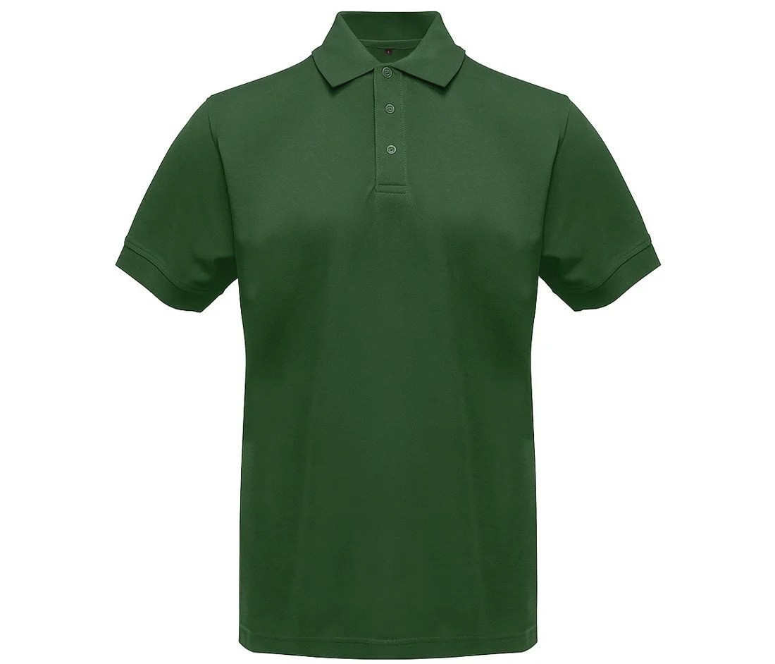 Black&Match BM100 Polo met Contrasterende Knopen – Forest Green