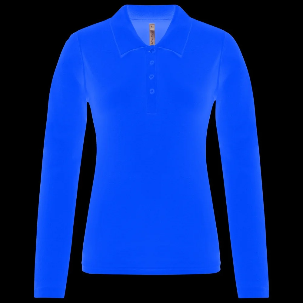 Kariban K257 Polo Lange Mouwen Dames – Geel