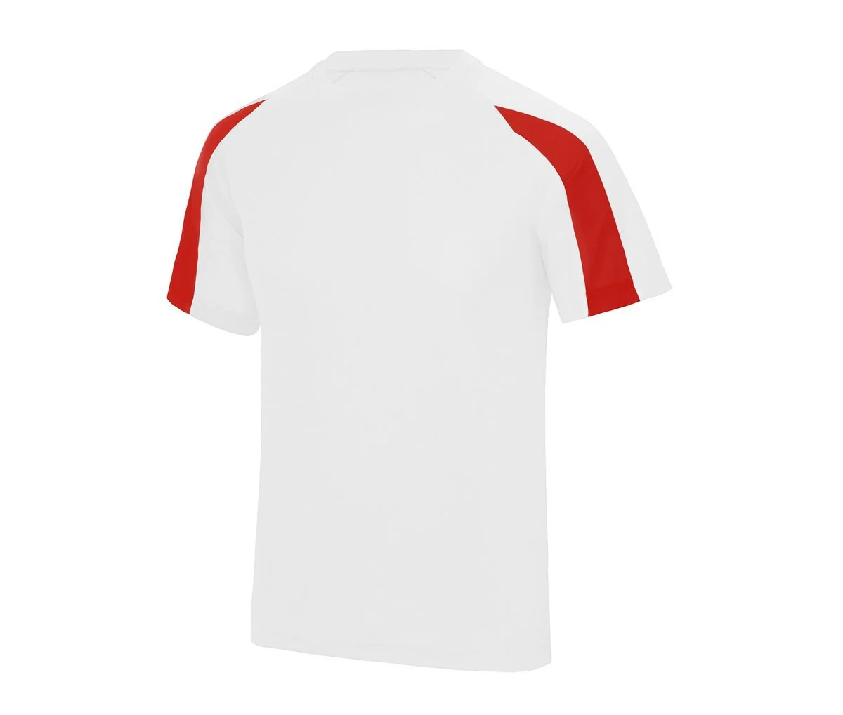 Just Cool JC003J Kids Contrast Cool T – Arctic White / Fire Red