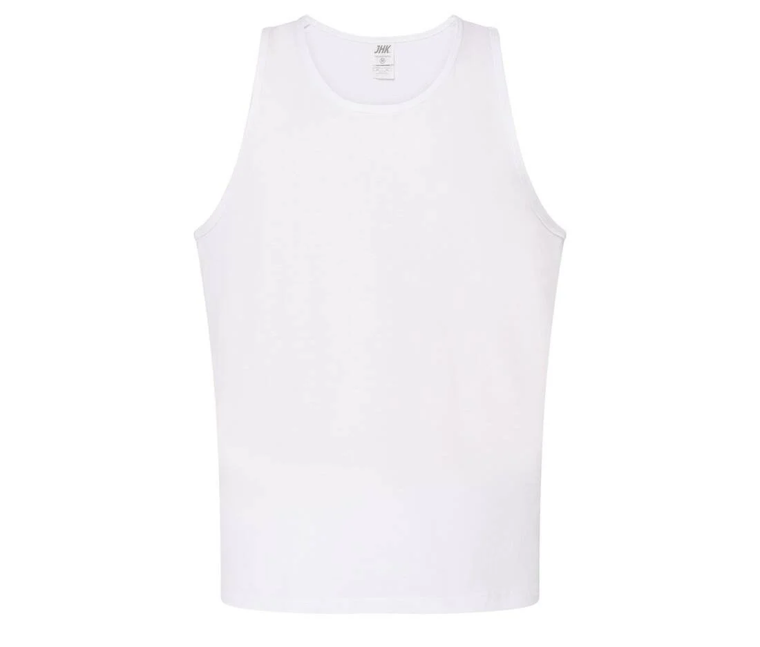 JHK JK405 Mouwloos T-shirt Heren – White