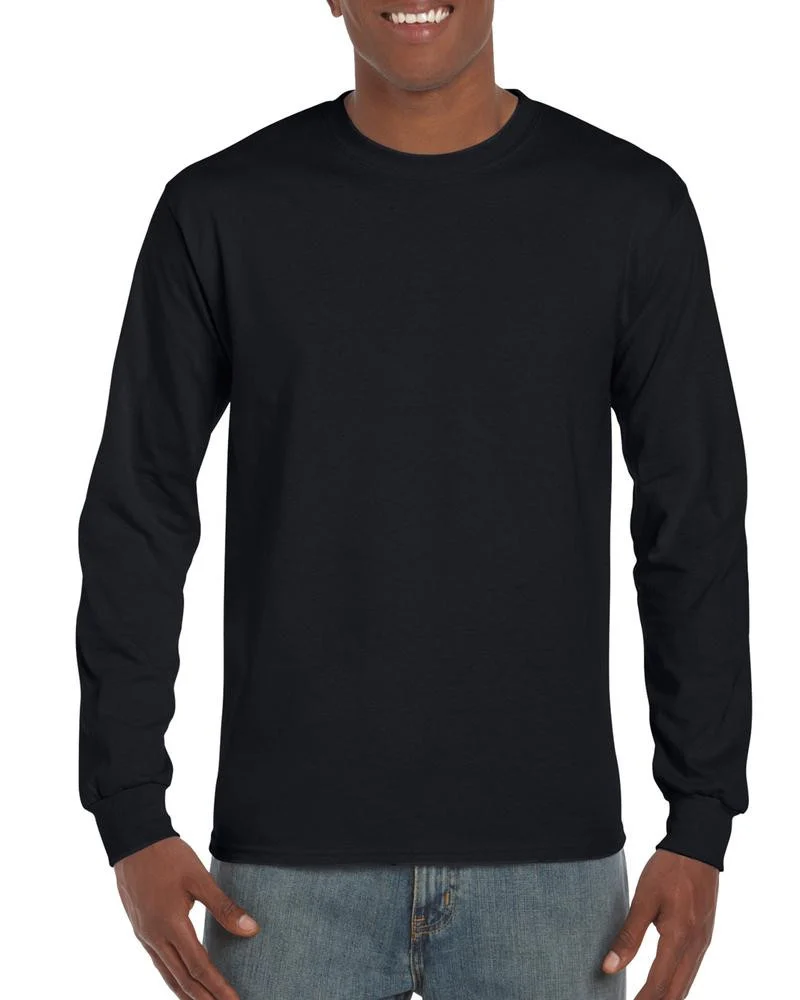 Gildan GN186 Ultra Cotton T-shirt Lange Mouwen – Black