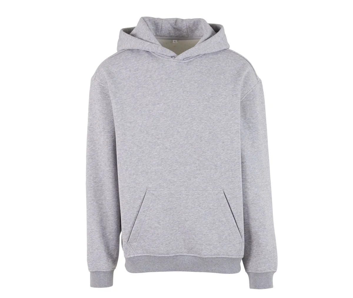 Build Your Brand BY410 Oversized Hoodie – Heather Grey