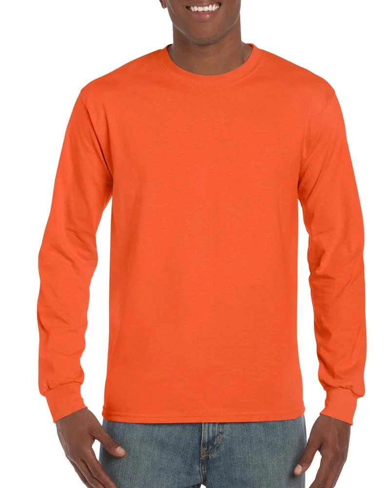 Gildan GN186 Ultra Cotton T-shirt Lange Mouwen – Orange