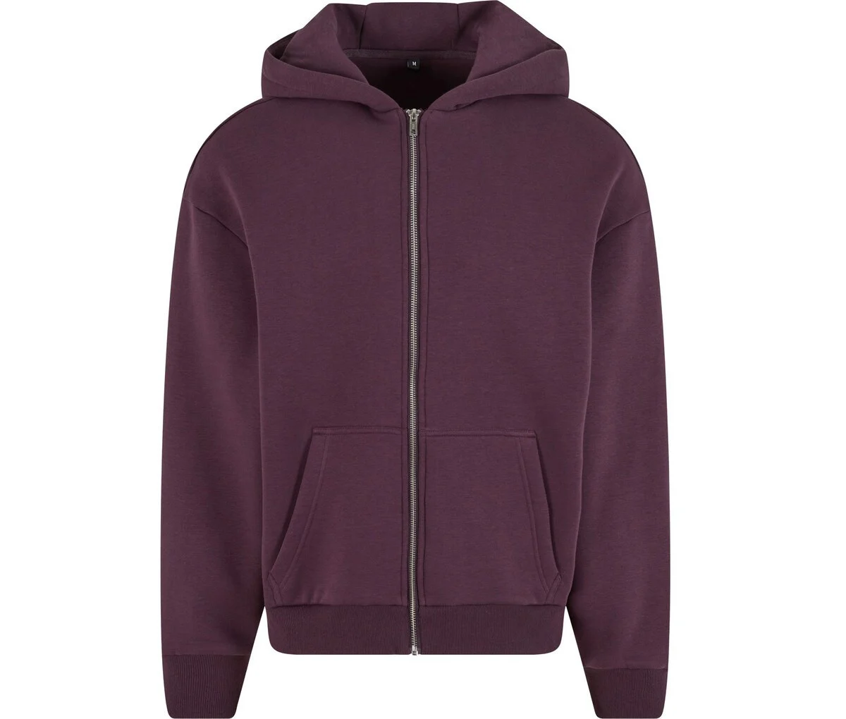 Build Your Brand BY285 Fluffy Ritshoodie – Plum Purple