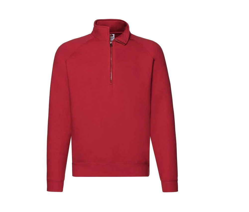 Fruit of the Loom SC276 Sweater met Rits – Red