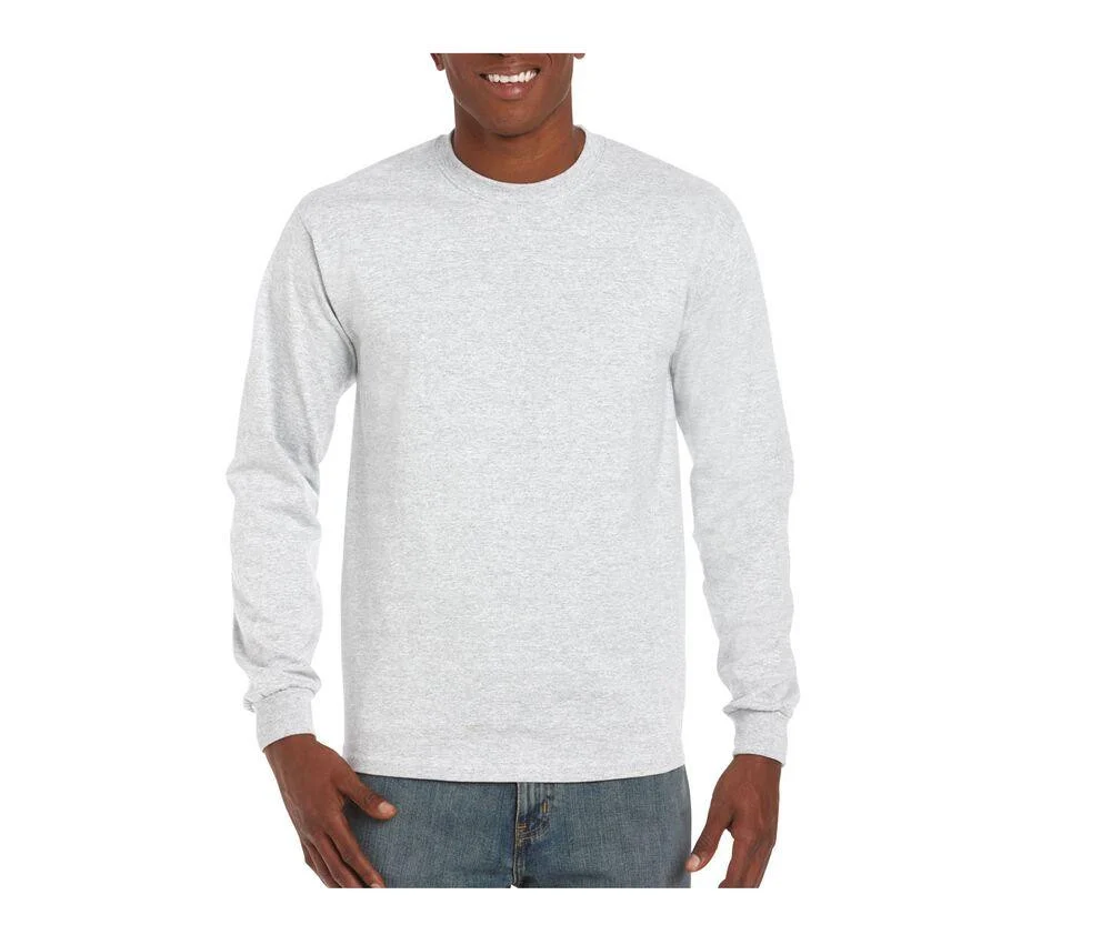 Gildan GN186 Ultra Cotton T-shirt Lange Mouwen – Ash