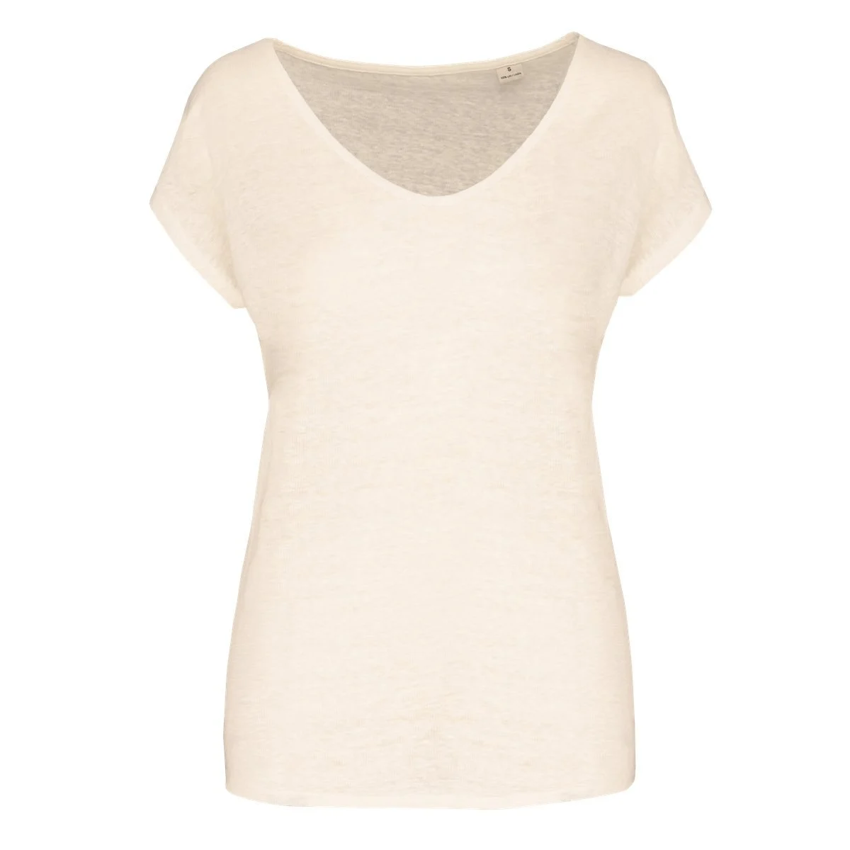 Spasso SP321 T-shirt V-hals Dames – Ivoor