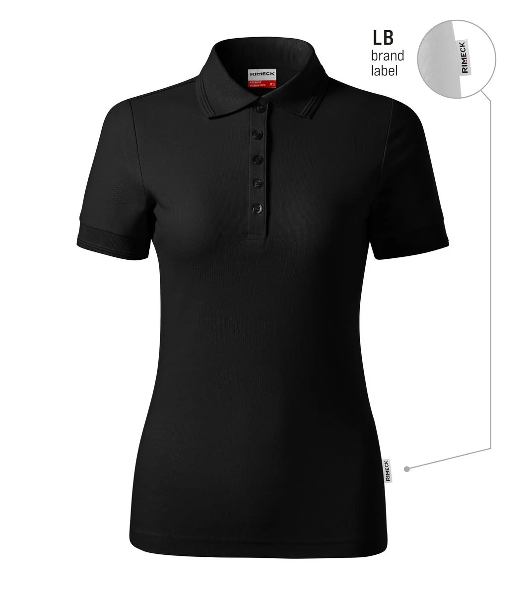Rimeck R23 Reserve Polo Dames – zwart 01 (merklabel)