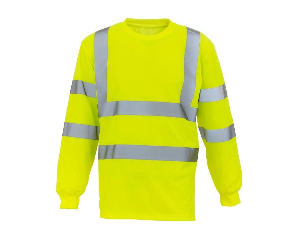 Yoko YK420 T-shirt Lange Mouwen Hoge Zichtbaarheid – Hi Vis Yellow