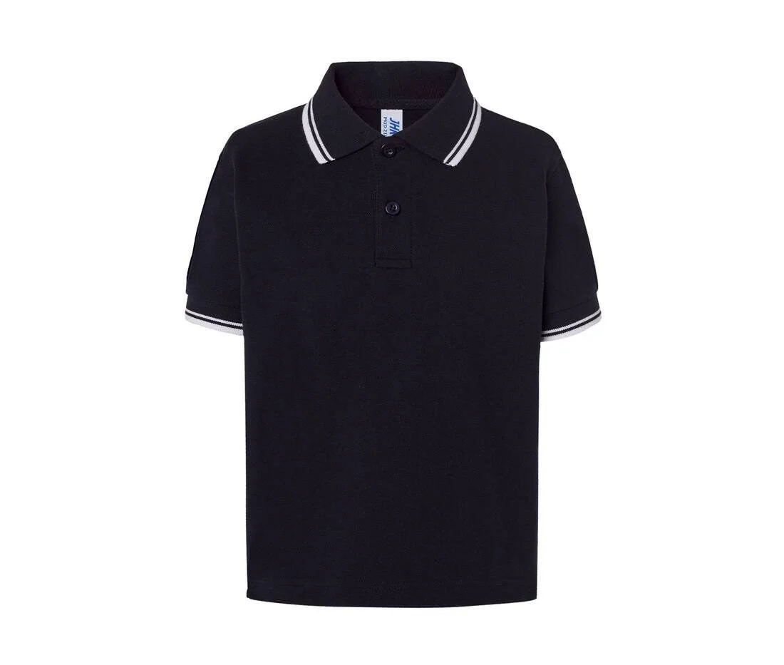 JHK JK205K Piqué Kinderpolo – Navy / White