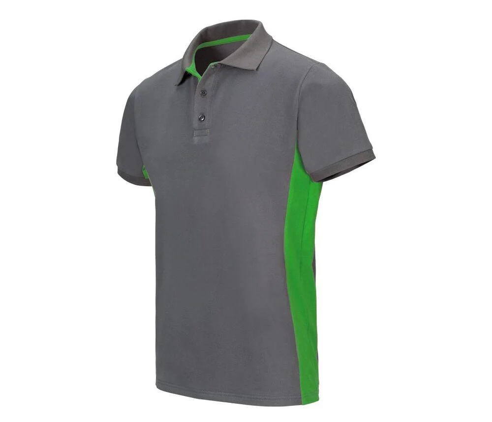 Velilla V5504 Tweekleurige Polo – Grey/ Lime