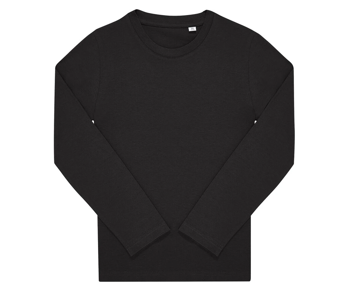 B&C BC01KLS T-shirt Lange Mouwen Kinderen – Zwart