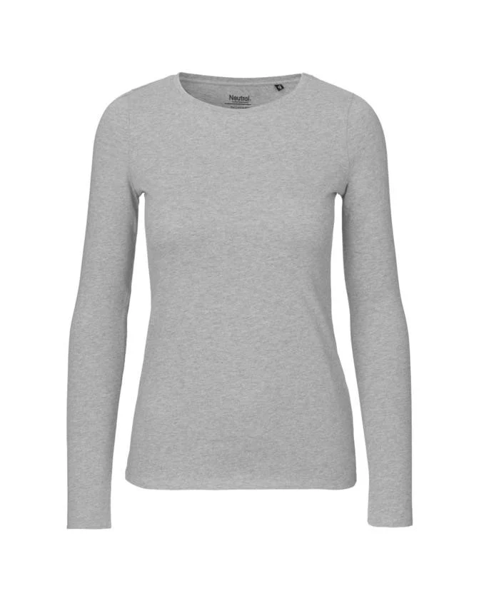 Neutral O81050 T-shirt Lange Mouwen Dames – Sport Grey