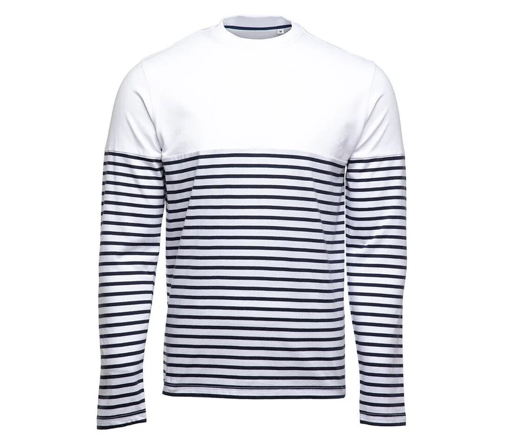 Pen Duick PK201 Gestreept T-shirt Lange Mouwen Heren – Wit / marine